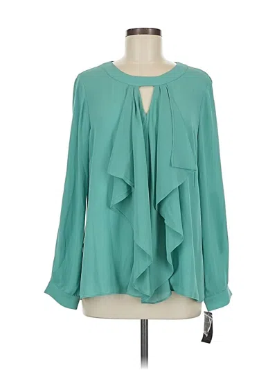 Pre-owned Thalia Sodi Long Sleeve Blouse In Blue