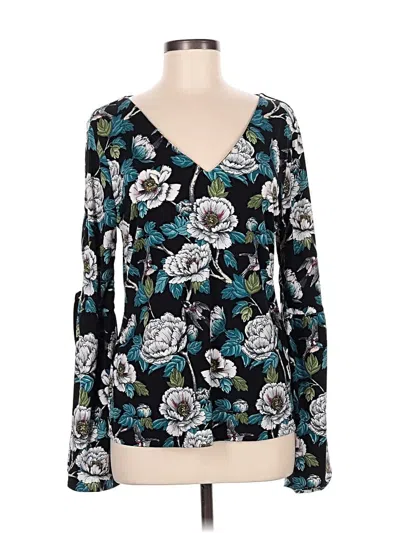 Pre-owned Thalia Sodi Long Sleeve Blouse In Teal