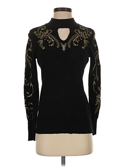 Pre-owned Thalia Sodi Long Sleeve Top Black Turtleneck Tops