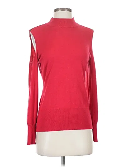Pre-owned Thalia Sodi Long Sleeve Top Red Turtleneck Tops