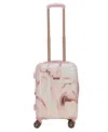 Thalia Sodi Marble Swirl 22" Carry-on Expandable Luggage In White,pink Marble Swirl