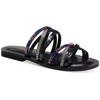Thalia Sodi Marlina Womens Slip On Embellished Slide Sandals In Multi