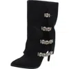 Thalia Sodi Nami Womens Embellished Man Made Mid-calf Boots In Black