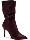 Thalia Sodi Raquell Womens Pointed Toe Rhinestones Mid-calf Boots In Pink