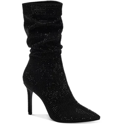 Thalia Sodi Raquell Womens Wide Calf Manmade Mid-calf Boots In Black