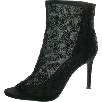 Thalia Sodi Shay Womens Laceless Man Made Ankle Boots In Black