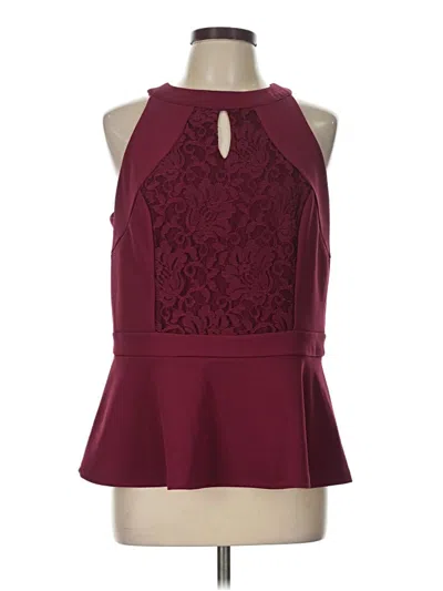 Pre-owned Thalia Sodi Sleeveless Blouse In Burgundy