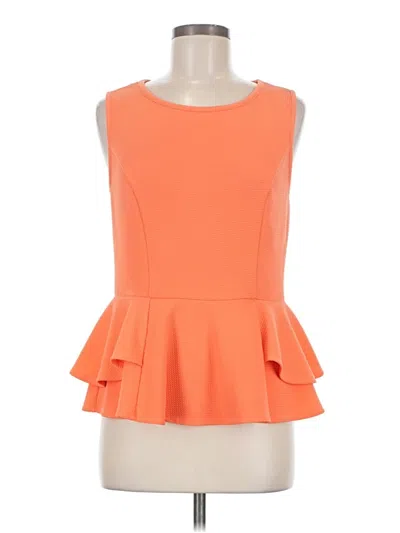 Pre-owned Thalia Sodi Sleeveless Top Orange Boatneck Tops