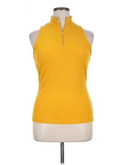 Pre-owned Thalia Sodi Sleeveless Top Yellow Halter Neckline Tops