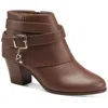 Thalia Sodi Tully Womens Faux Leather Strappy Ankle Boots In Animal Print