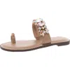 Thalia Sodi Weylin Womens Toe Loop Faux Leather Slide Sandals In Multi