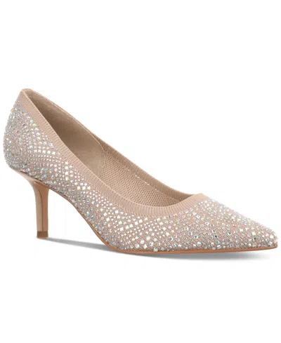 Thalia Sodi Women's Heathere Slip-on Pointed-toe Mid-heel Pumps In Almond Fly