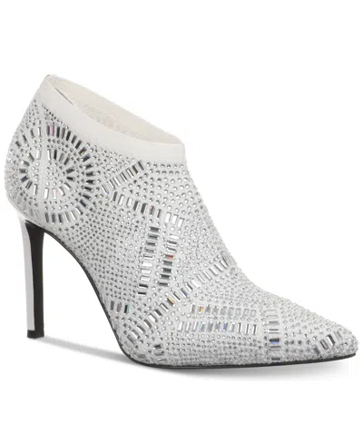 Thalia Sodi Women's Karmen Ankle Booties In White Flyknit