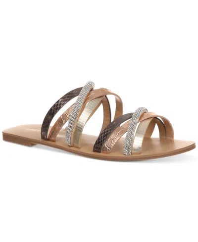 Thalia Sodi Women's Nari Slip-on Flat Sandals In Metallic Multi