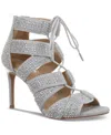 Thalia Sodi Women's Sandy Lace-up Stiletto Sandals In Silver Lur