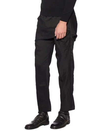 Thamanyah Wool And Linen Trousers In Black