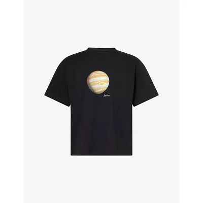 Thames Mens Black Jupiter Short-sleeve Graphic Cotton-jersey T-shirt Xs