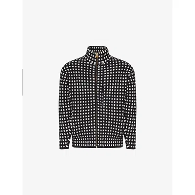 Thames Mens Black Lanceros Dot-print Cotton-blend Track Jacket In Multi