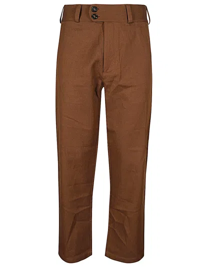 Thames Mmxx Cotton Trousers In Burgundy