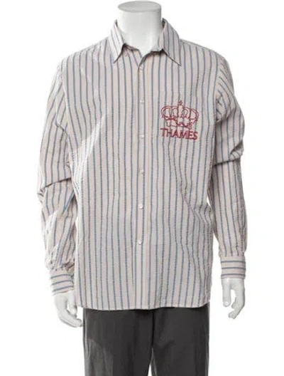 Pre-owned Thames Mmxx Striped Long Sleeve Shirt In Neutrals