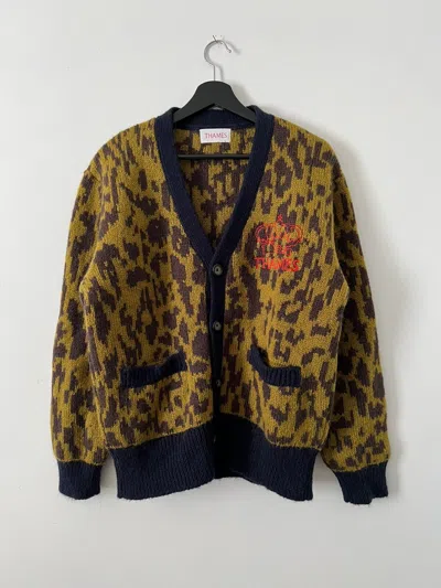 Pre-owned Thames X Thames Mmxx Thames Carnivore Cardigan In Cheetah