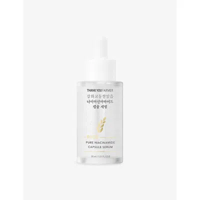Thank You Farmer Rice Pure 5% Niacinamide Capsule Serum 30ml In Transparent
