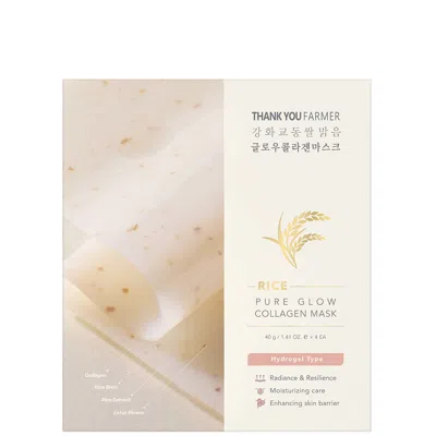 Thank You Farmer Rice Pure Glow Collagen Mask 40g * 4ea
