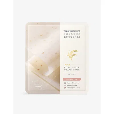 Thank You Farmer Rice Pure Glow Collagen Pack Of Four Masks In Transparent
