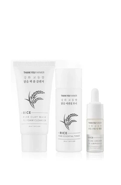 Thank You Farmer Rice Pure Glow Travel Kit In Transparent