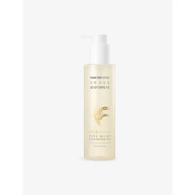 Thank You Farmer Rice Pure Milky Cleansing Oil 200ml In Transparent