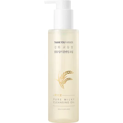 Thank You Farmer Rice Pure Milky Cleansing Oil In Transparent