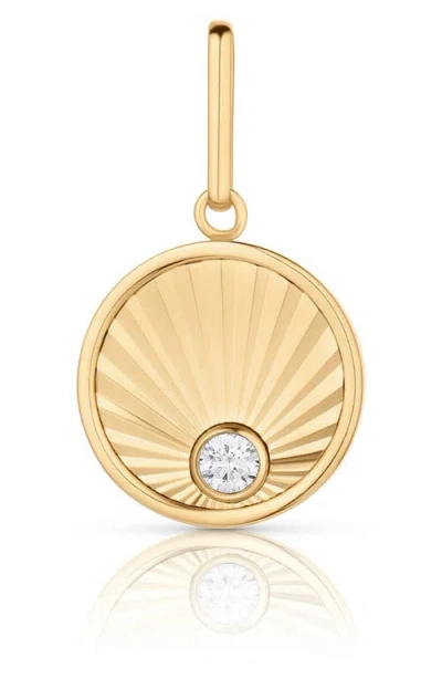 Thatch Birth Of Venus Cubic Zirconia Charm In 14k Gold Plated