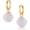 Thatch Coquille Drop Earrings In Blue Lace
