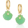 Thatch Coquille Drop Earrings In Chrysoprase