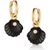 Thatch Coquille Drop Earrings In Onyx