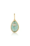 Thatch Cowrie Amazonite Charm In Amazonite