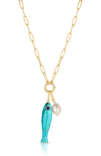 Thatch Fortuna Colette Mother Of Pearl & Howlite Pendant Necklace