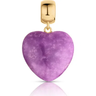 Thatch Gemma Heart Bail Charm In Purple Mica