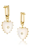 Thatch Isabel Amazonite Heart Drop Earrings In Multi