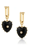 Thatch Isabel Amazonite Heart Drop Earrings In Multi