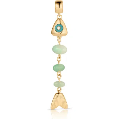 Thatch La Pez Stone Bail Charm In Chrysoprase