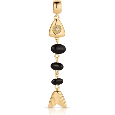 Thatch La Pez Stone Bail Charm In Onyx
