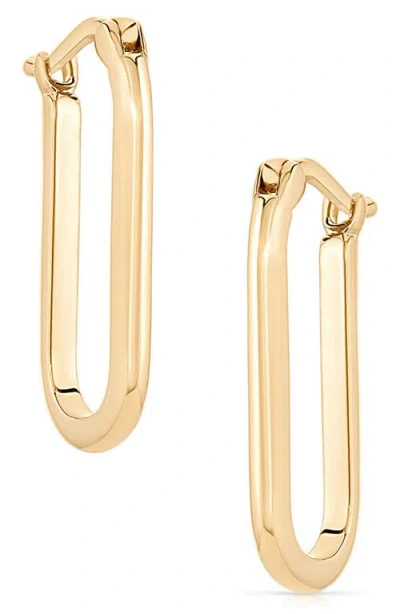 Thatch Nadine Elongated Hoop Earrings In 14k Gold Plated