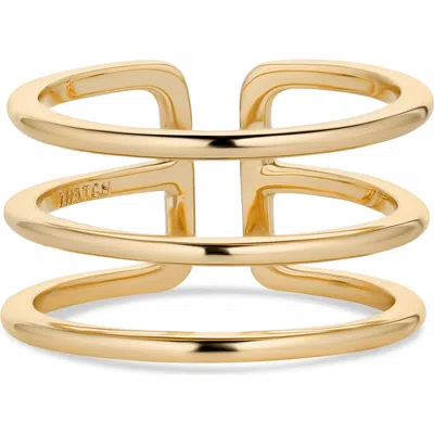 Thatch Quinn Triple Band Ring In 14k Gold Plated