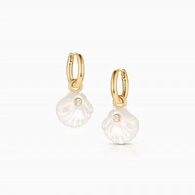 Thatch Women's Coquille Mother Of Pearl Hoop Earrings In Gold In Silver