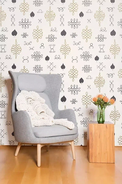Thatcher After Chinterwink Hand Printed Wallpaper In Gray