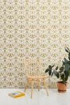Thatcher Barn Owls And Hollyhocks Hand Printed Wallpaper In Multi
