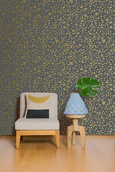 Thatcher Ibo Hand Printed Wallpaper In Blue