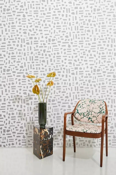 Thatcher The Pearl Hand Printed Wallpaper In Gray