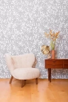 Thatcher Wild Thing Hand Printed Wallpaper In Gray